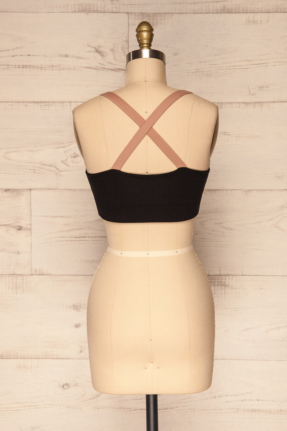 Abby Black Crop Top Style Bralette | La Petite Garçonne Chpt. 2 back view