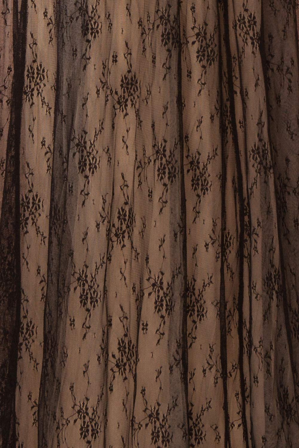 Abdéline - Black mesh lace maxi skirt 7