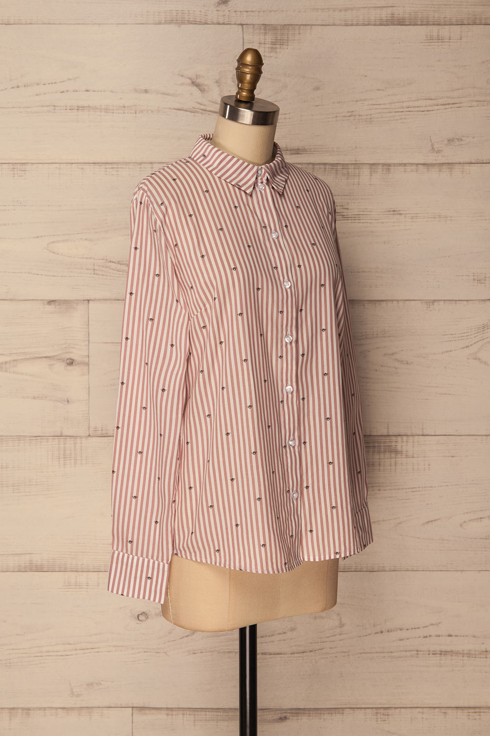 Abolens Lilac & White Shirt with Bees Pattern | La Petite Garçonne 3