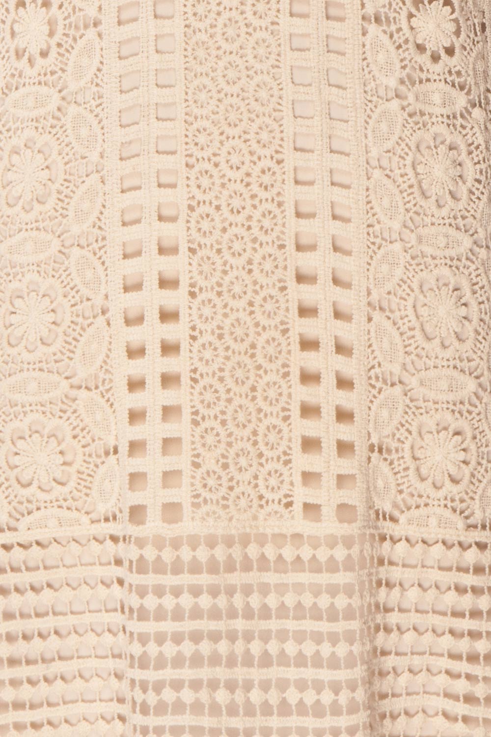 Acacie Beige Crocheted Lace Tunic Dress | Boutique 1861 10