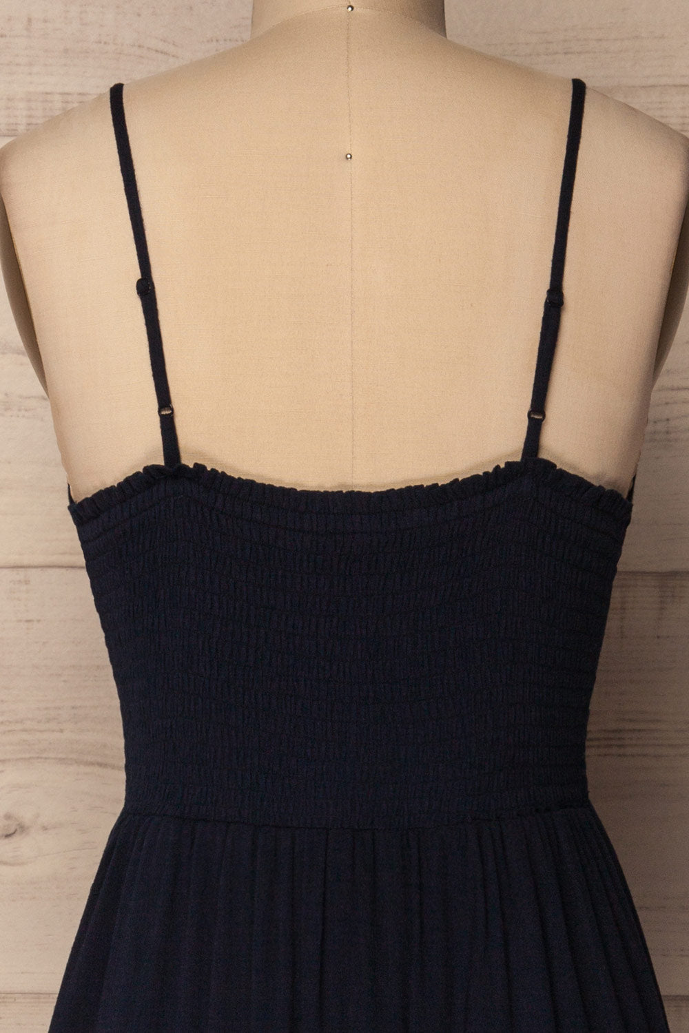 Acate Navy Button-Up A-Line Midi Summer Dress | La Petite Garçonne 6