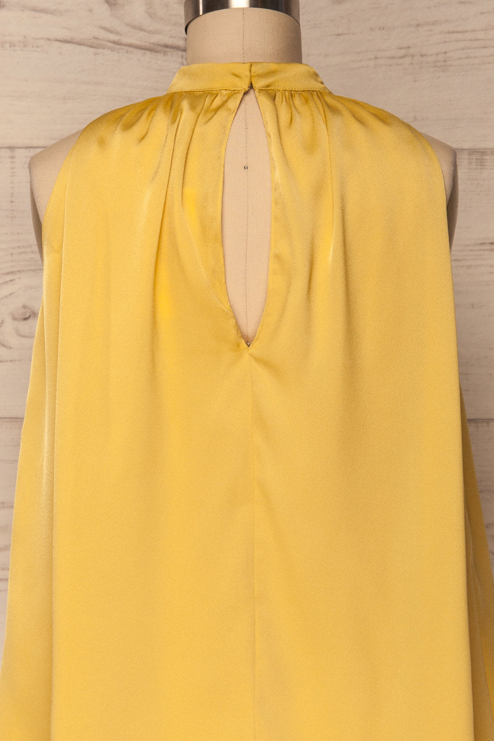 Accumoli Yellow Chiffon Halter Neck Camisole | La Petite Garçonne 6