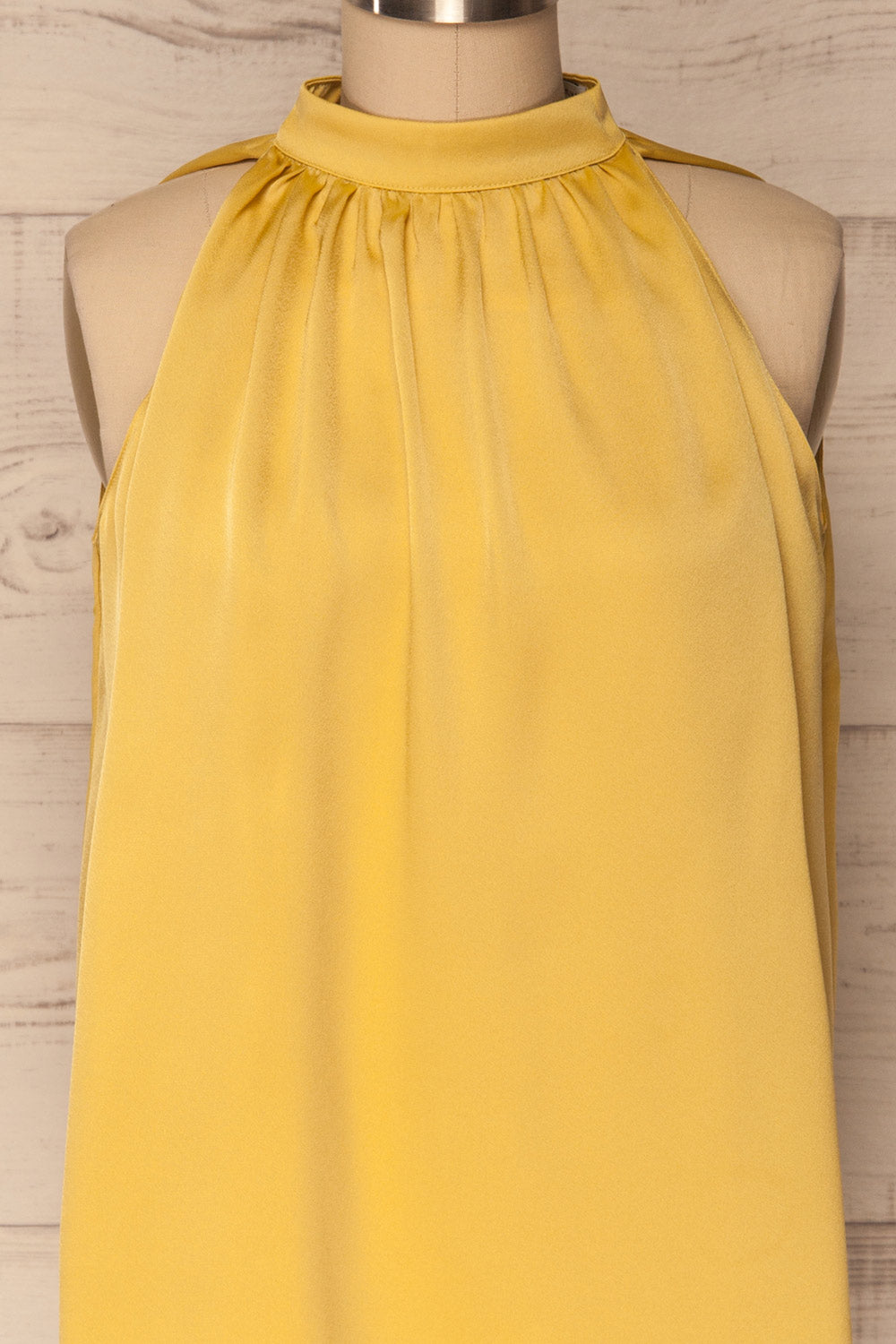 Accumoli Yellow Chiffon Halter Neck Camisole | La Petite Garçonne 2