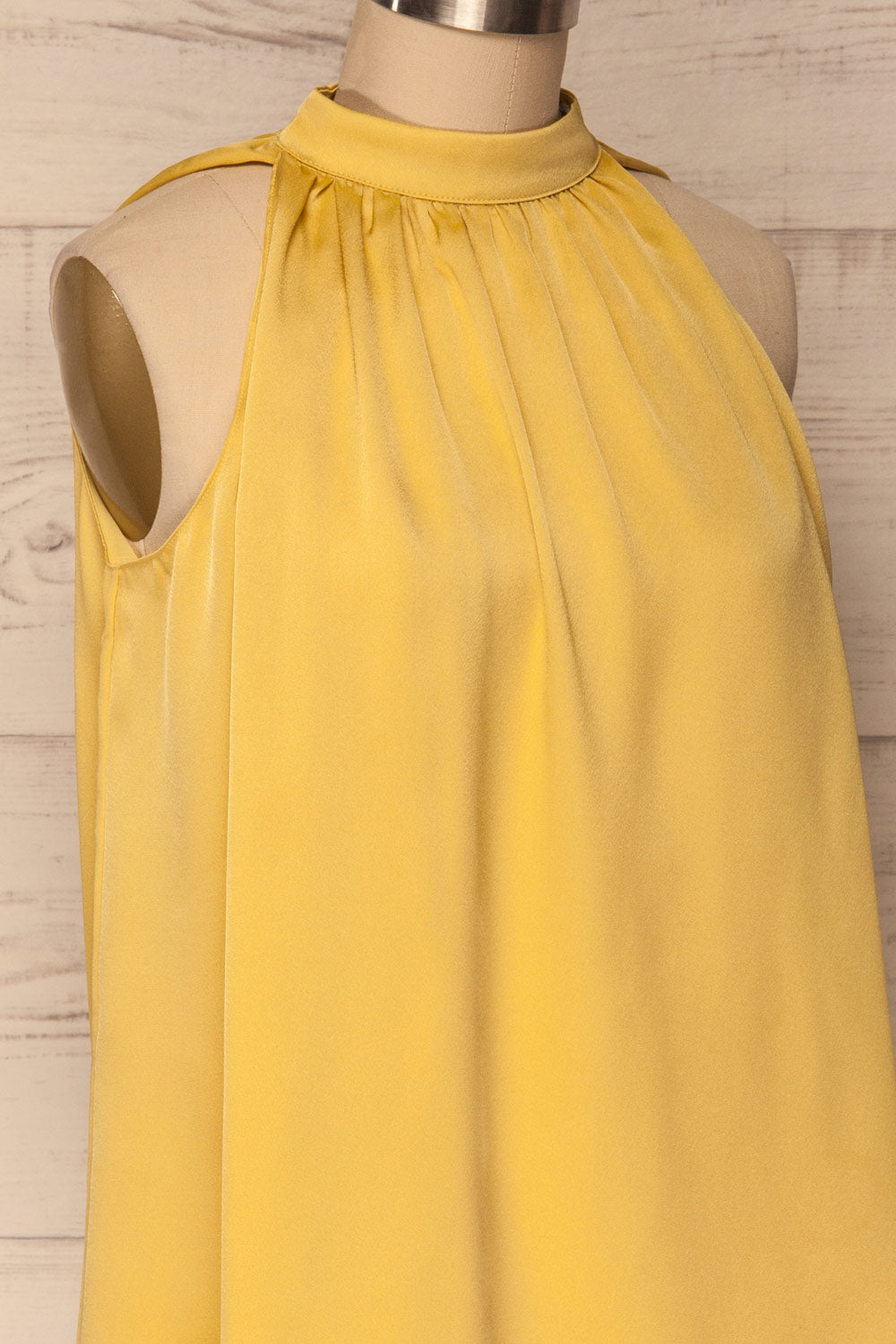 Accumoli Yellow Chiffon Halter Neck Camisole | La Petite Garçonne 4