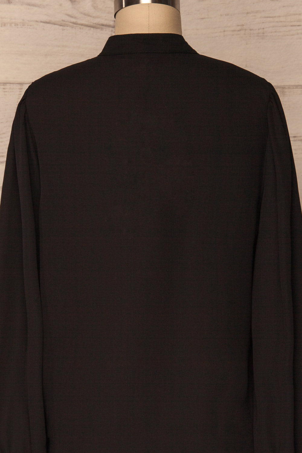 Acton Night Black Pleated Button Down Shirt | La Petite Garçonne 6