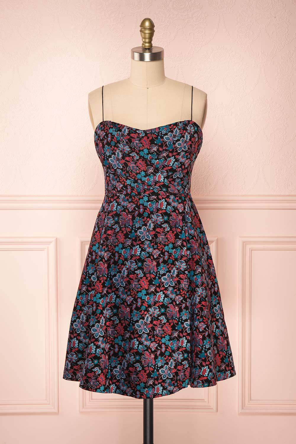 Adamina Black Floral Dress | Boutique 1861