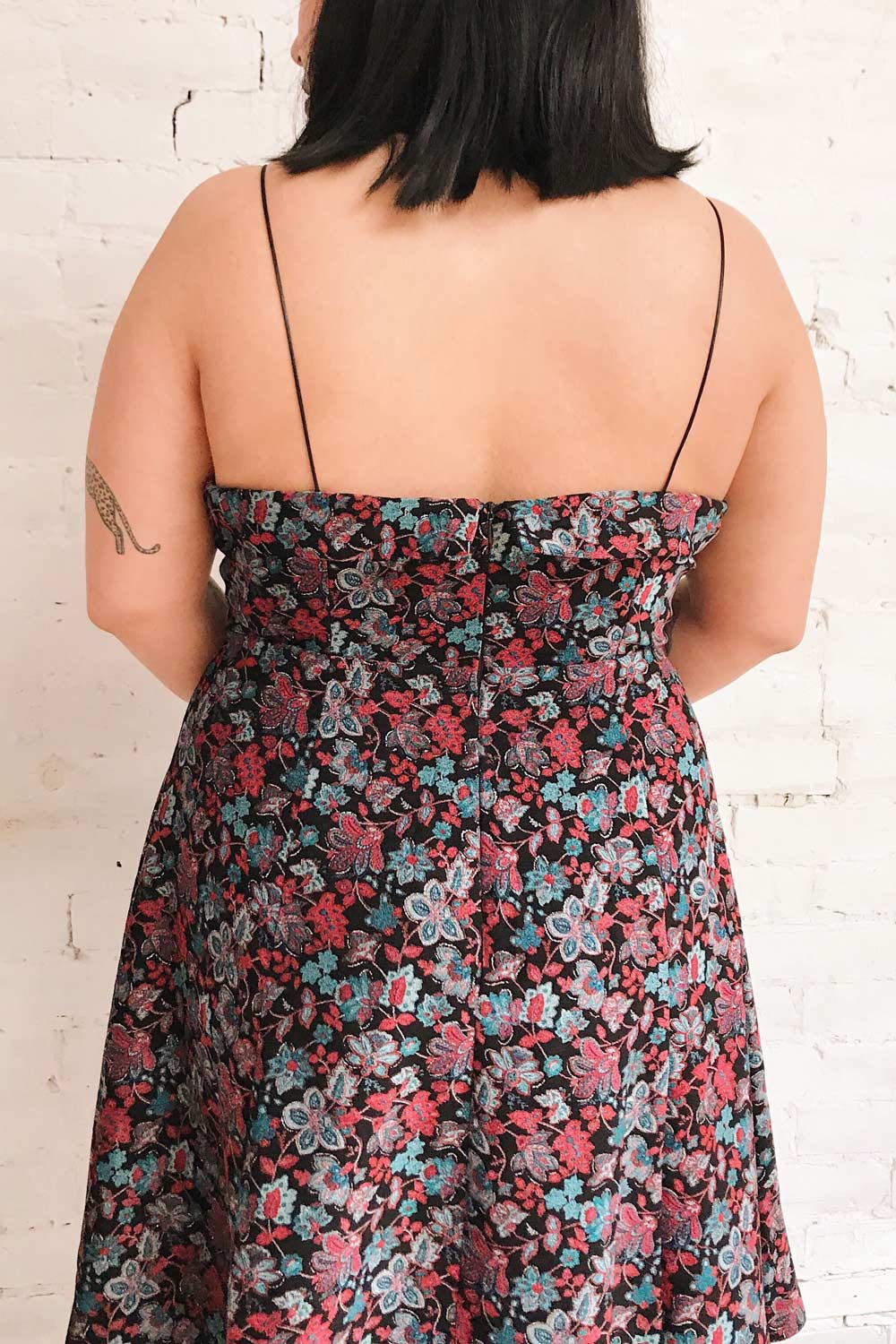 Adamina Black Floral Dress | Boutique 1861 model back