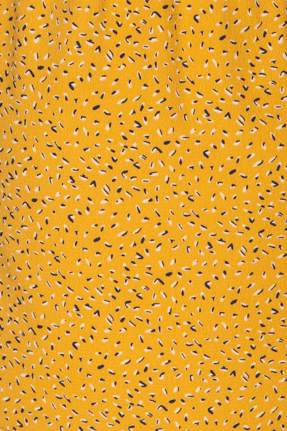 Adegem Yellow Patterned A-Line Summer Dress | La Petite Garçonne 8