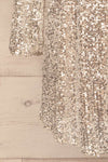 Adelfia Silver Sequin Dress | Robe | La Petite Garçonne bottom close-up