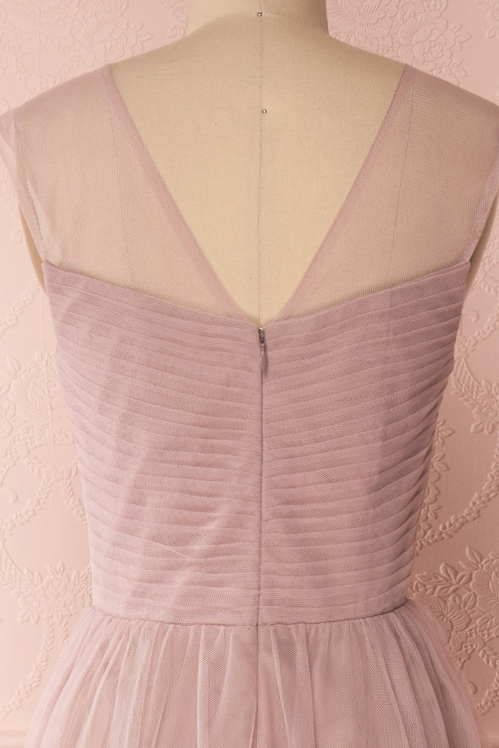 Adifa Dusty Rose Net Tulle Sleeveless A-Line Gown | Boudoir 1861 7
