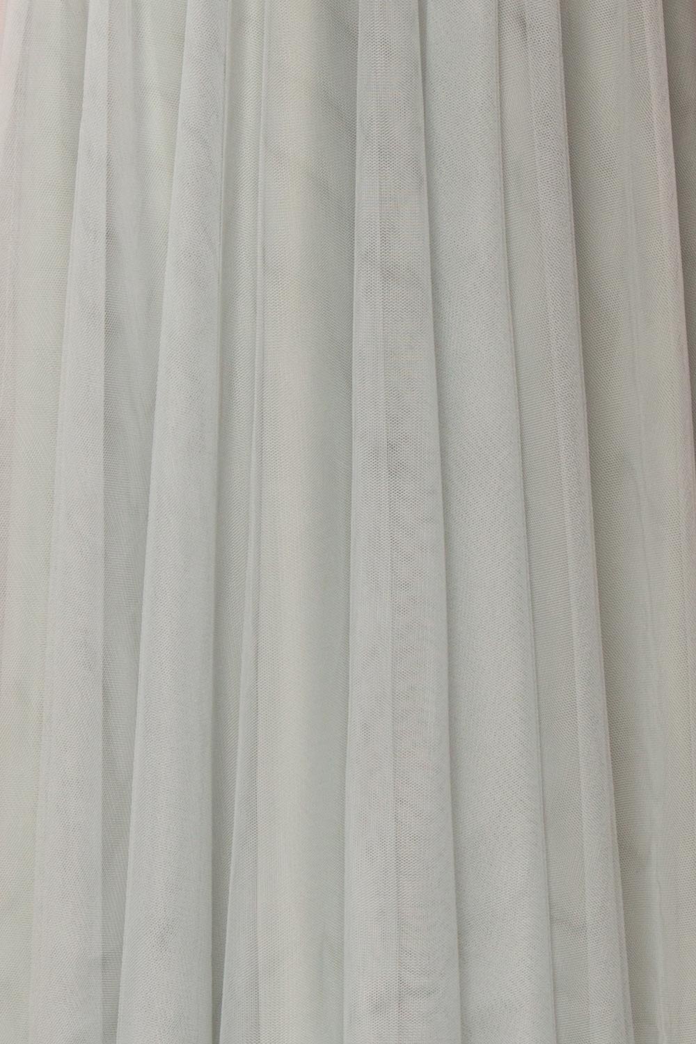 Adifa Eucalyptus Sage Net Tulle Sleeveless A-Line Gown | Boudoir 1861 8