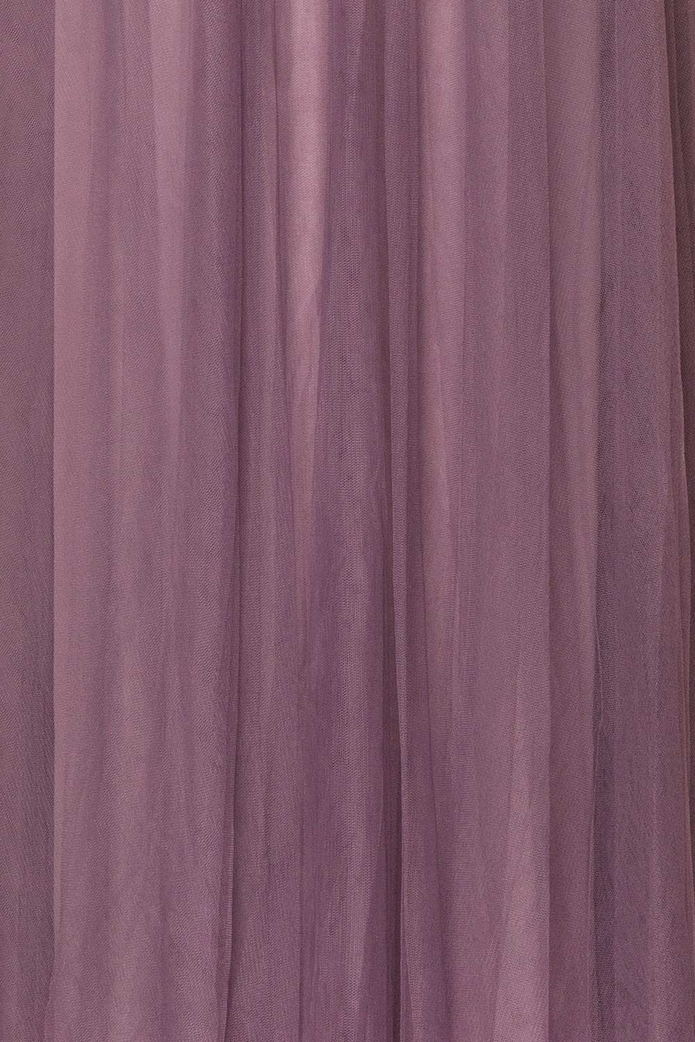 Adifa Mauve Net Tulle Sleeveless A-Line Gown | Boudoir 1861 9