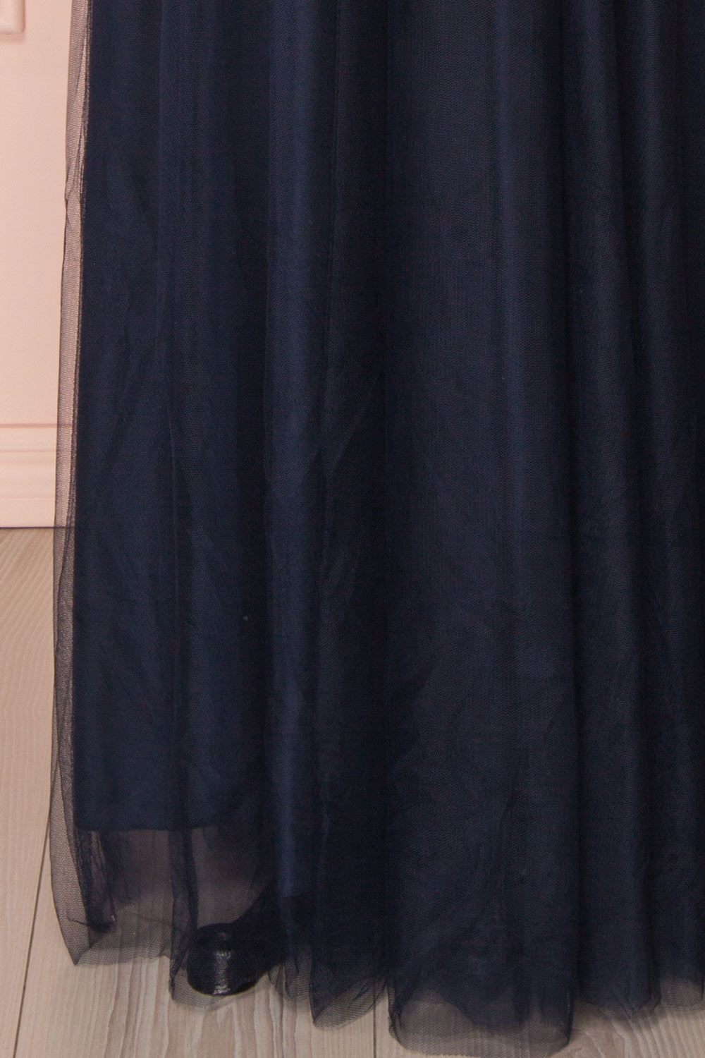 Adifa Navy Net Tulle Sleeveless A-Line Gown | Boudoir 1861 9