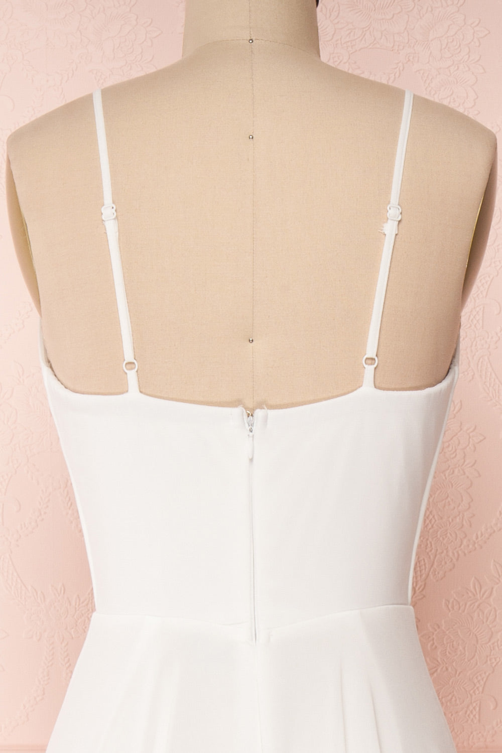 Aelis Ivory Chiffon Pleated Plunging V-Neckline Gown | Boudoir 1861 7