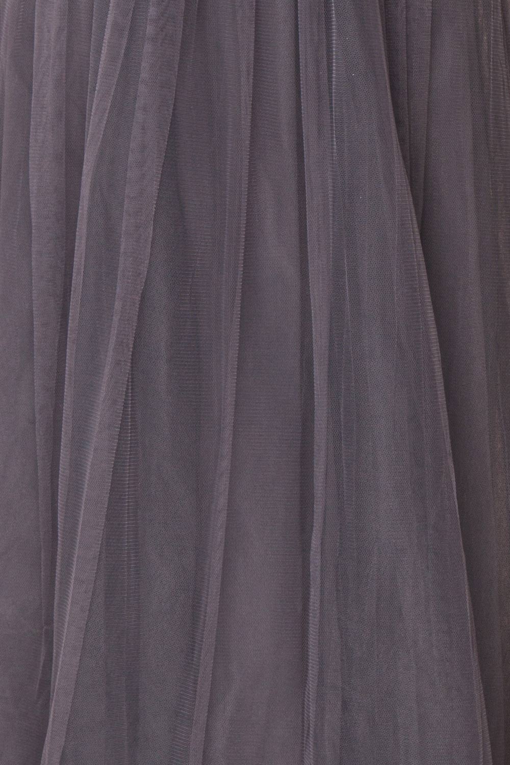 Aerie Charcoal Grey Tulle & Mesh A-Line Maxi Dress | Boutique 1861 fabric detail