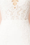Aerlene White Embroidered Maxi Bridal Dress | Boudoir 1861 fabric