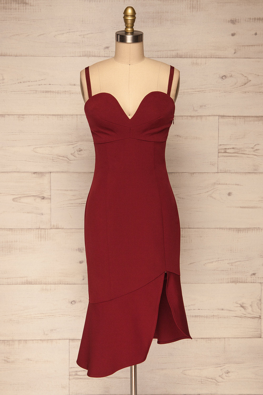 Agathe Burgundy Party Dress | Robe | La Petite Garçonne