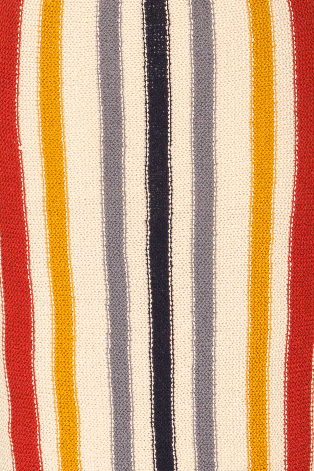 Agnita Knit Striped Batwing Sleeves Fitted Dress | La Petite Garçonne fabric detail