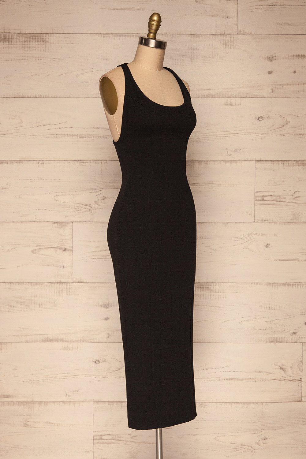 Agnolia Black Cocktail Dress | Robe | La Petite Garçonne side view