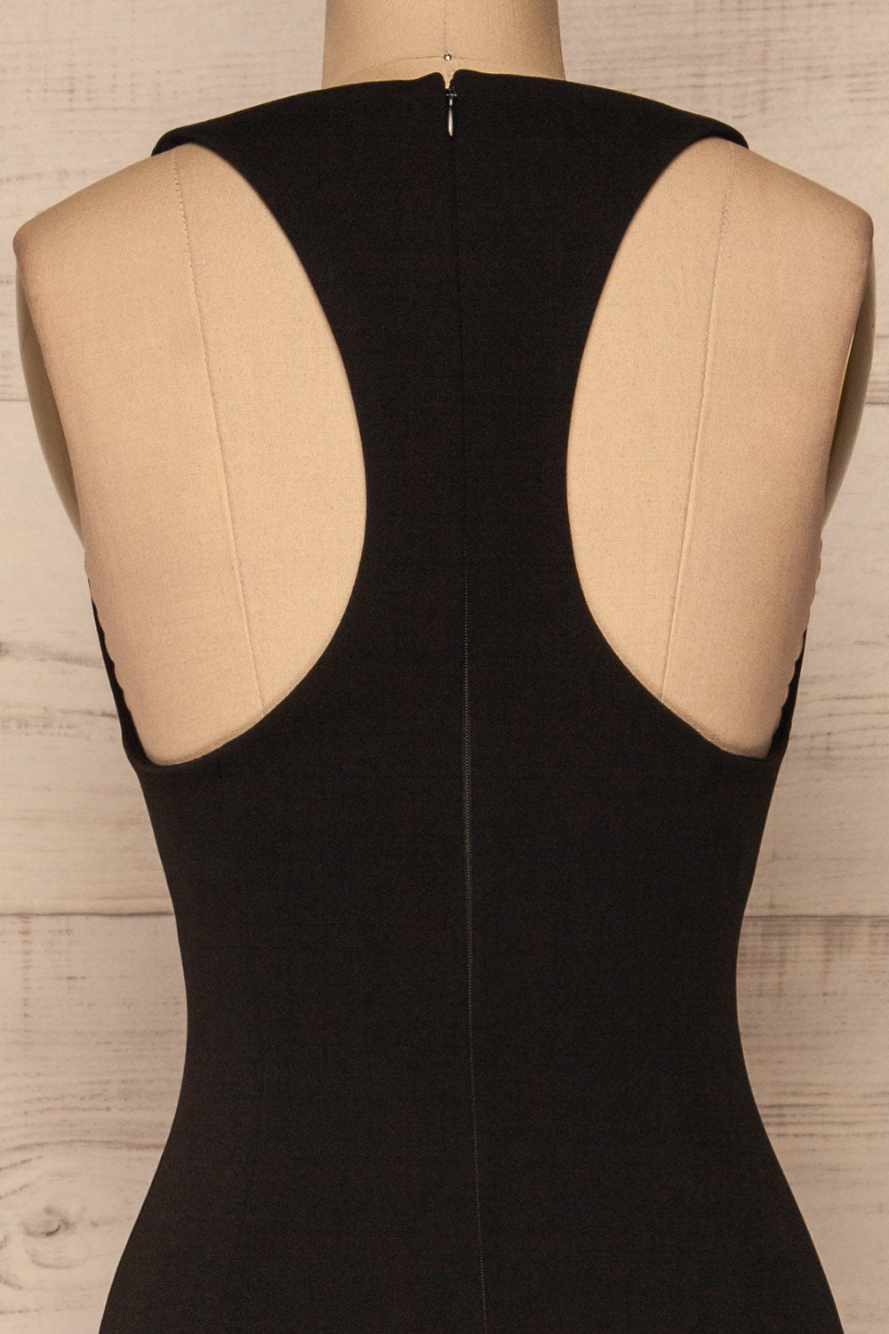 Agnolia Black Cocktail Dress | Robe | La Petite Garçonne back close-up