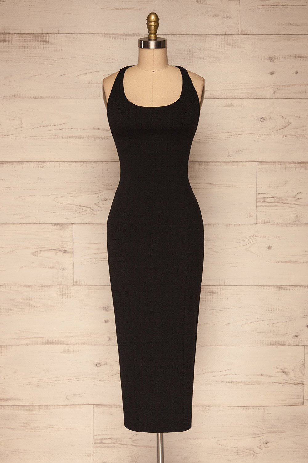 Agnolia Black Cocktail Dress | La petite garçonne front