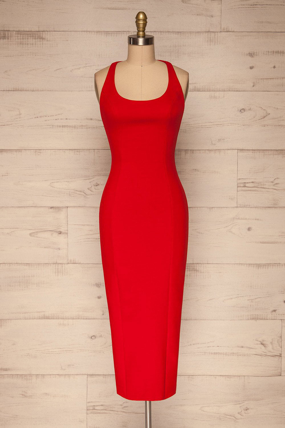 Agnolia Red Cocktail Dress | La petite garçonne front