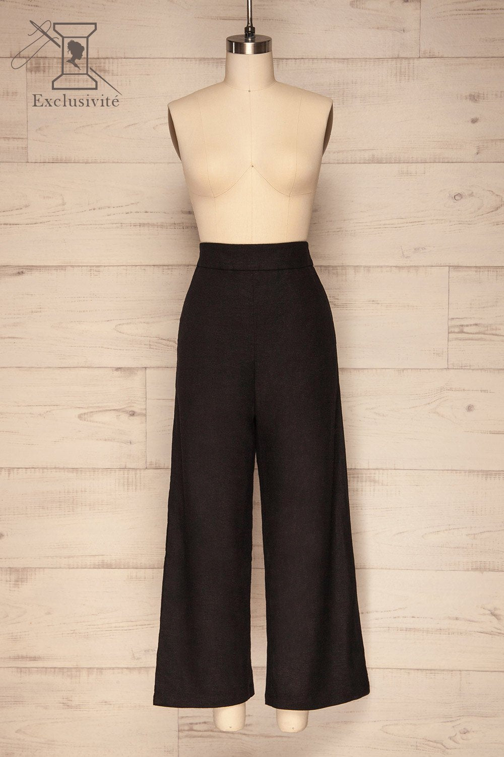 Agoyan Black Flared Leg Pants | La petite garçonne plus