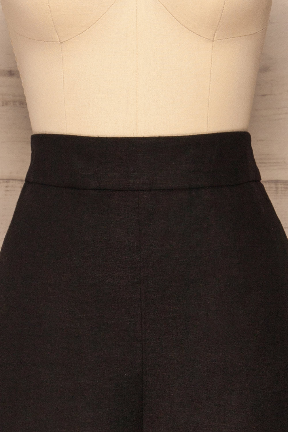 Agoyan Black High Waisted Flared Leg Pants | La Petite Garçonne