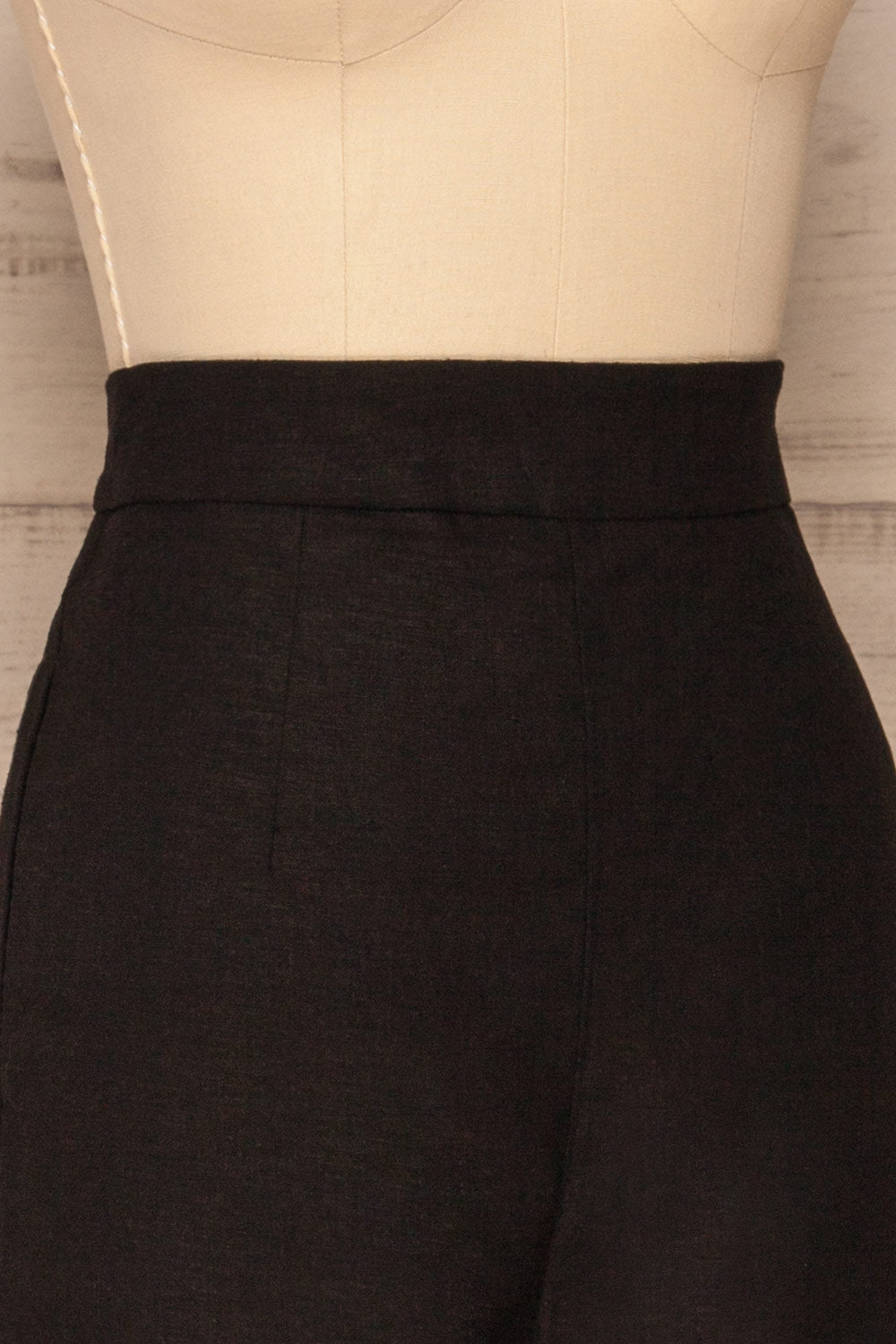 Agoyan Black High Waisted Flared Leg Pants | La Petite Garçonne