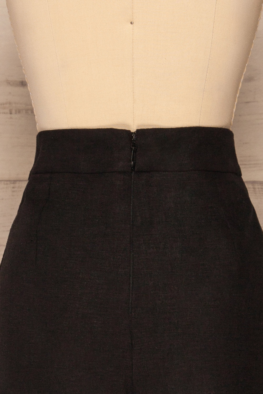 Agoyan Black High Waisted Flared Leg Pants | La Petite Garçonne