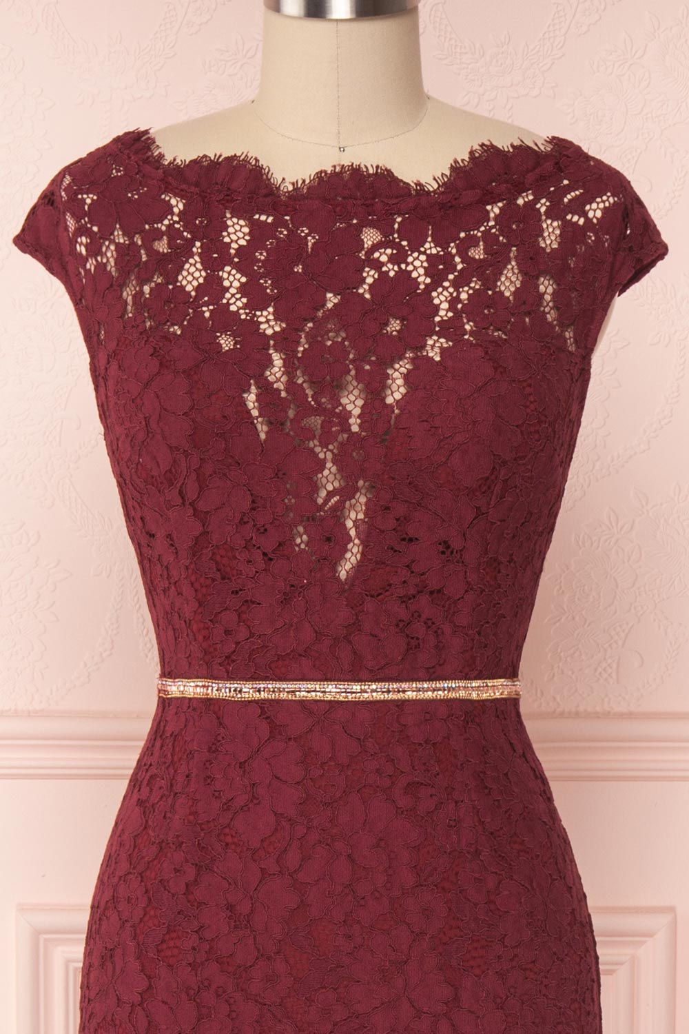 Ahouva | Robe de Dentelle Bourgogne