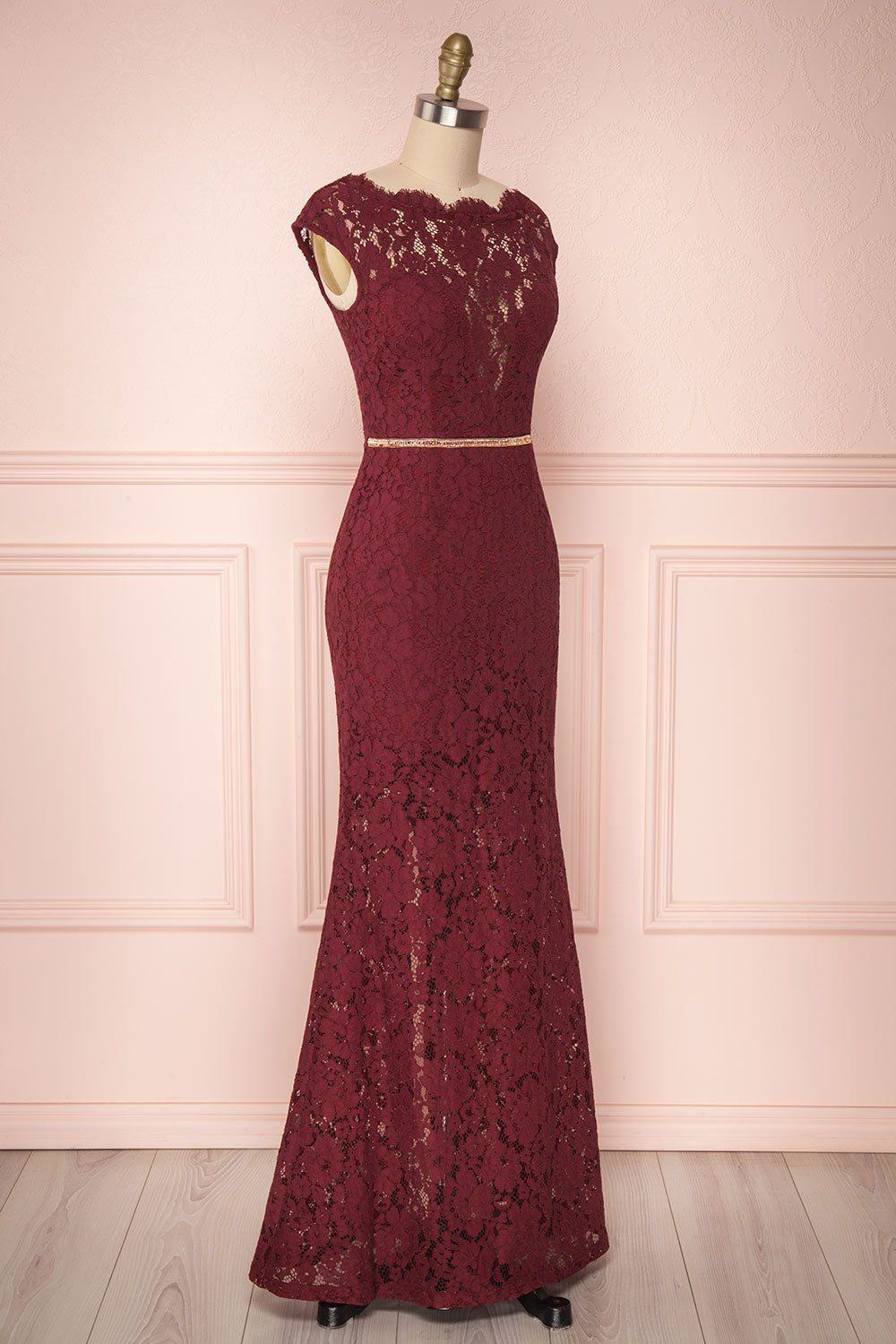 Ahouva | Robe de Dentelle Bourgogne