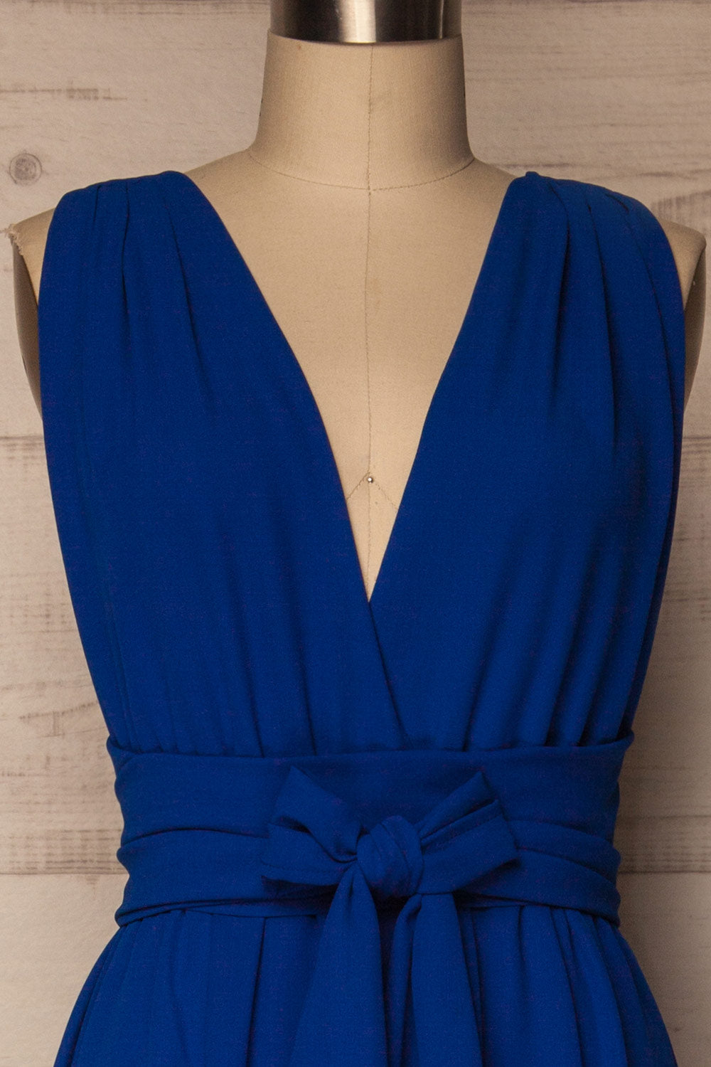 Aigaleo Sapphire Blue Chiffon Empire Gown | La Petite Garçonne 3