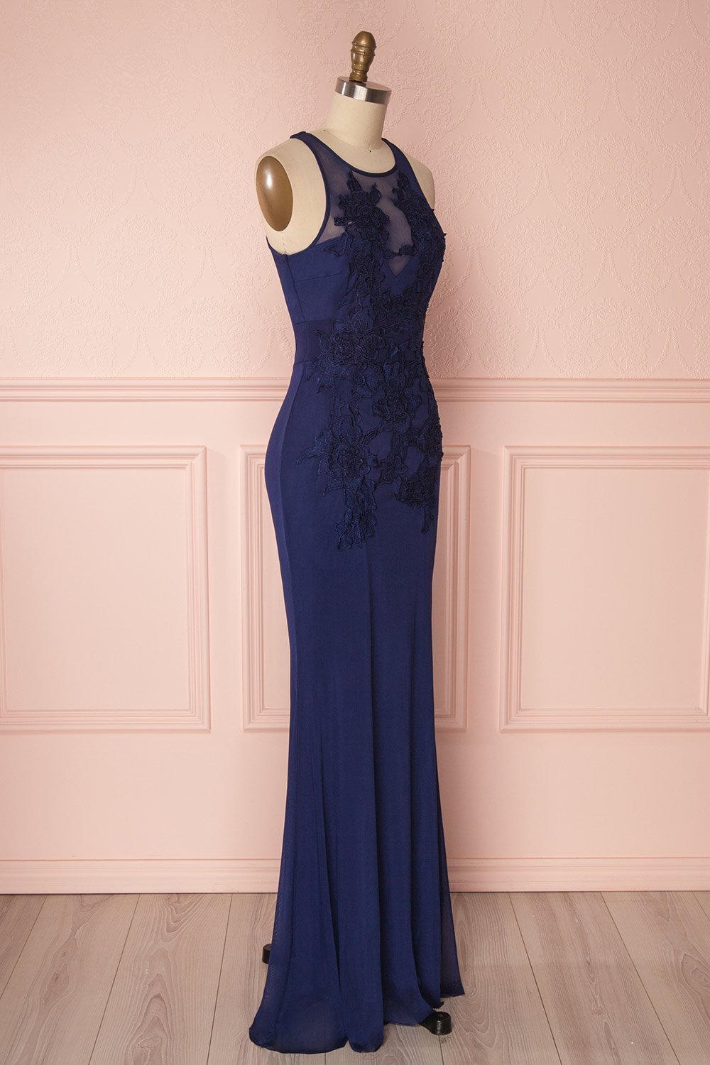 Airmed Pink Embroidered Lace Mermaid Gown | Boudoir 1861 3