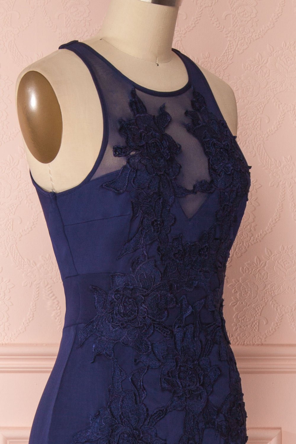 Airmed Pink Embroidered Lace Mermaid Gown | Boudoir 1861 4