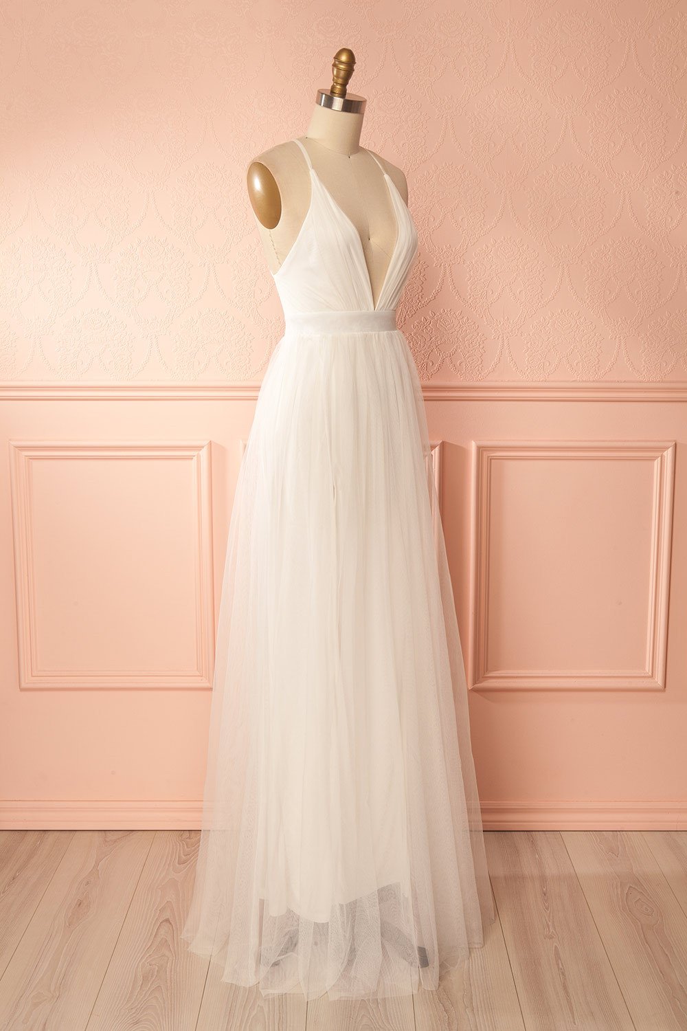 Aliki Day White Mesh Maxi Dress | Boudoir 1861 4