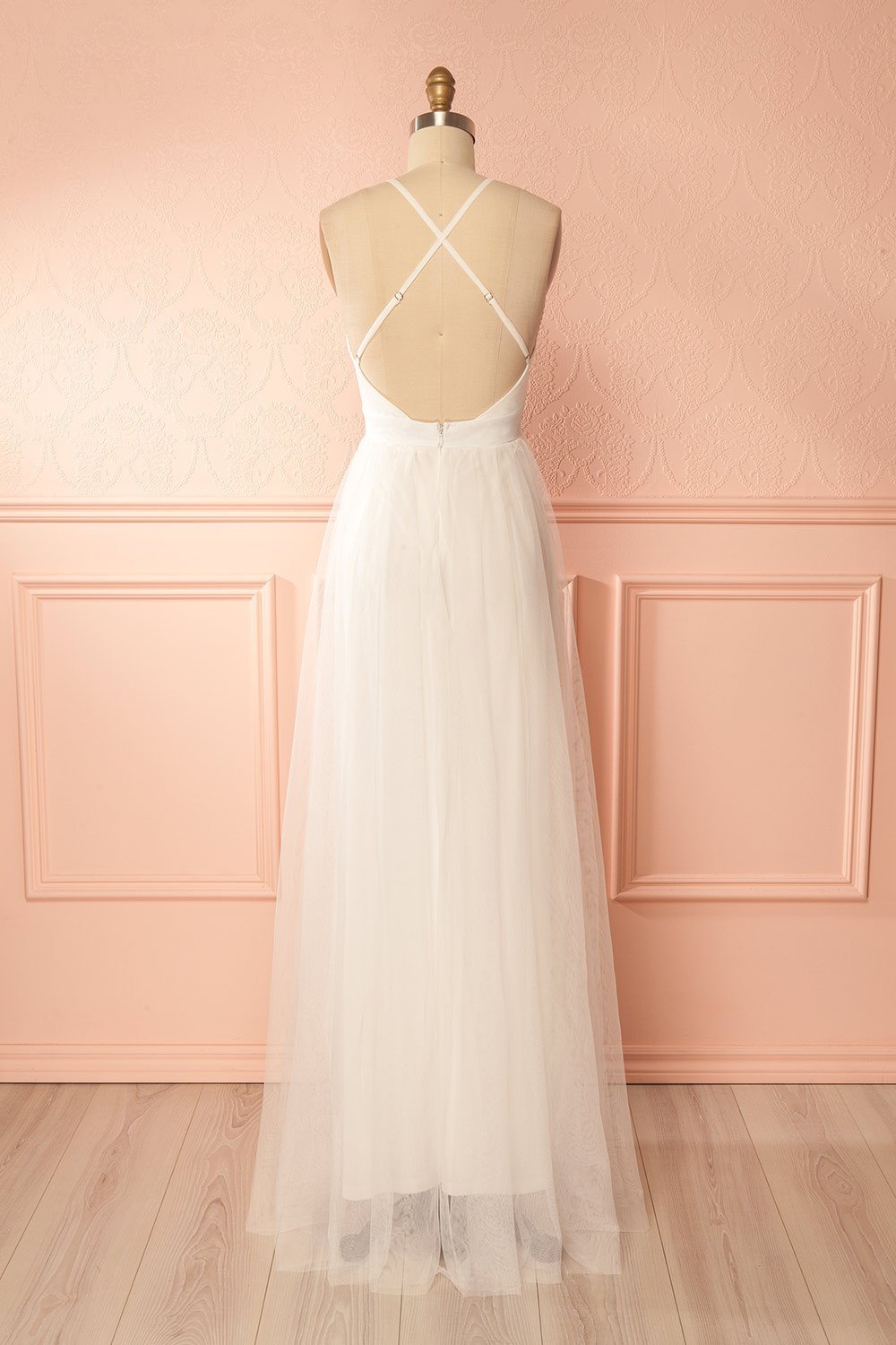 Aliki Day White Mesh Maxi Dress | Boudoir 1861 6