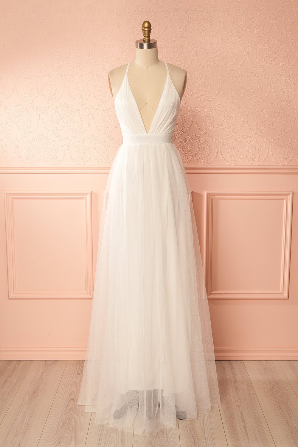 Aliki Day White Mesh Maxi Dress | Boudoir 1861 1