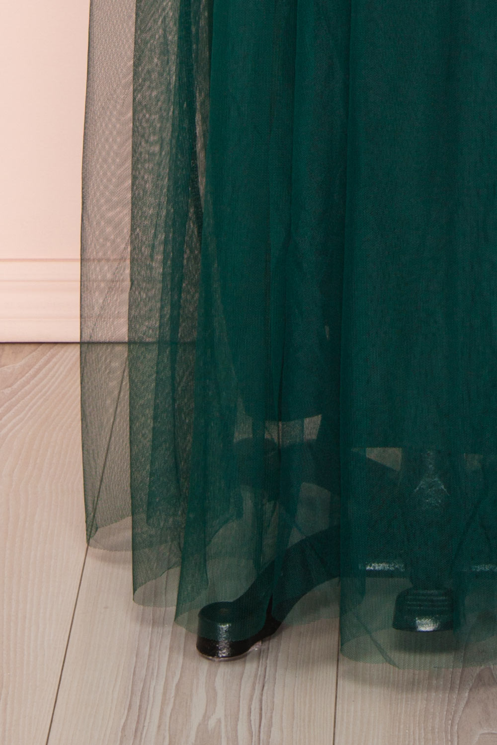 Aliki Green Forest Green Mesh Maxi Dress | Boutique 1861 7