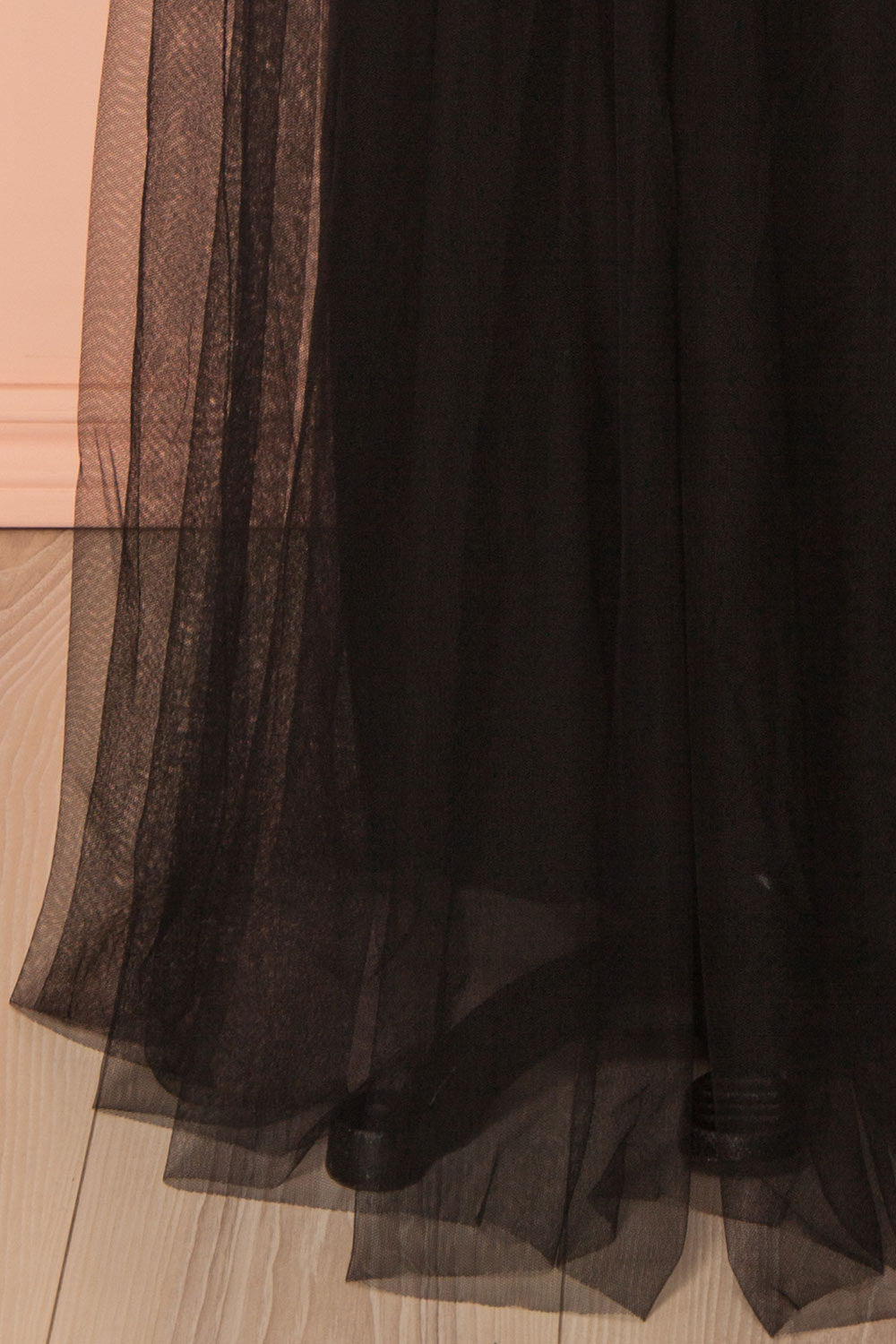 Aliki Night Black Mesh Maxi Dress | Boutique 1861