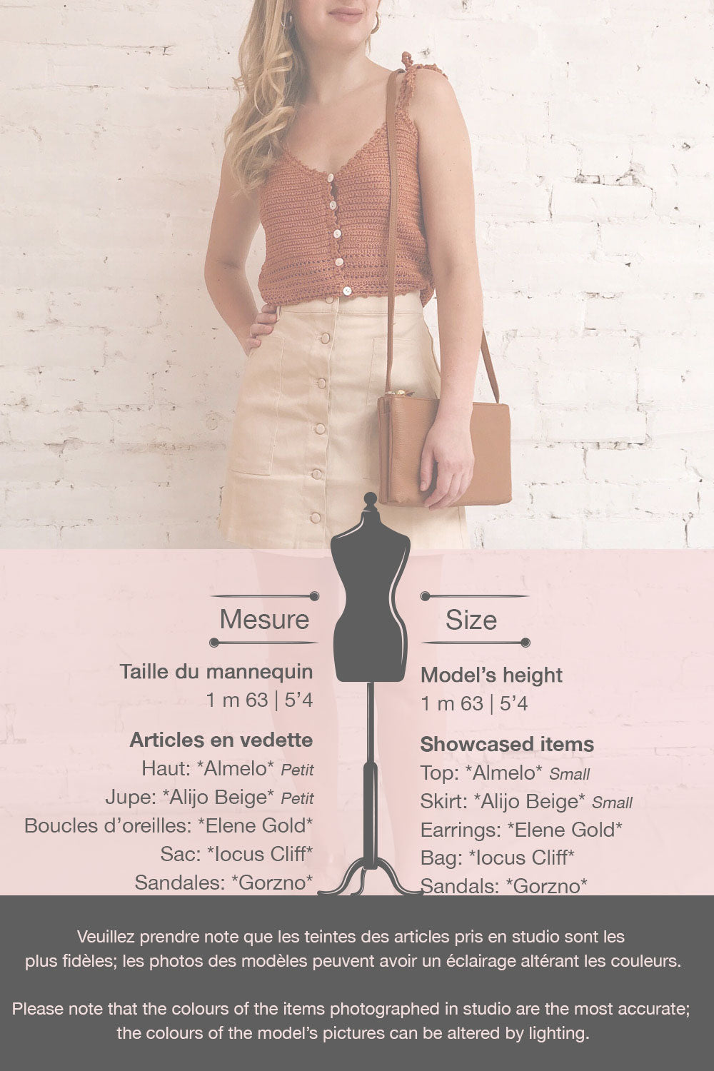 Almelo Rust Orange Crocheted Crop Top | La Petite Garçonne template