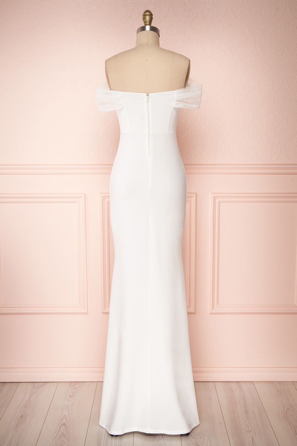 Alvery Ivory Bridal Mermaid Dress | Robe Maxi back view | Boudoir 1861