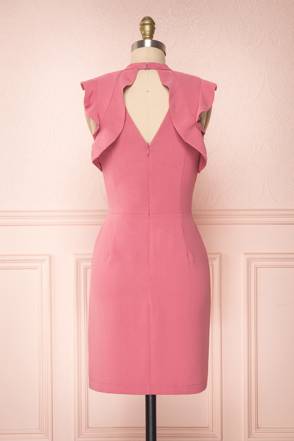 Alyona Pink A-Line Cocktail Dress with Ruffles | Boutique 1861 6