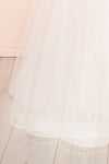 Amalia White Off-Shoulder A-Line Bridal Dress | Boudoir 1861 bottom