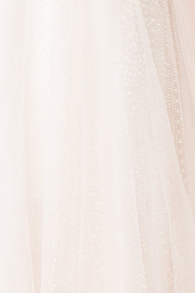 Amalia White Off-Shoulder A-Line Bridal Dress | Boudoir 1861 fabric