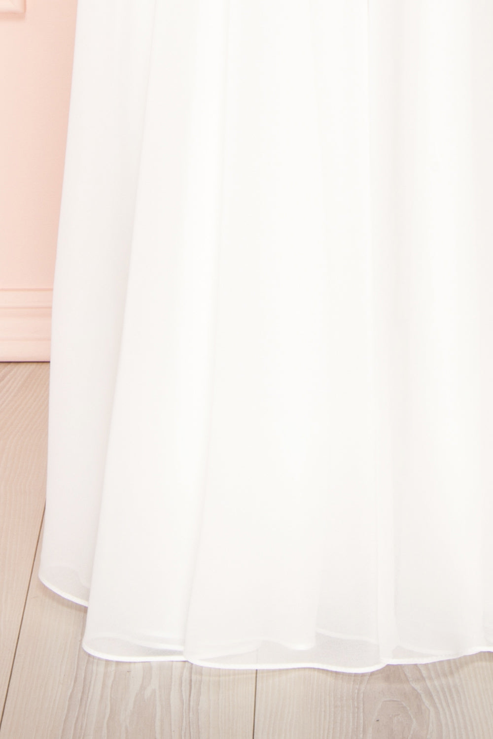 Amanda White Off-Shoulder Maxi Bridal Dress | Boudoir 1861 bottom