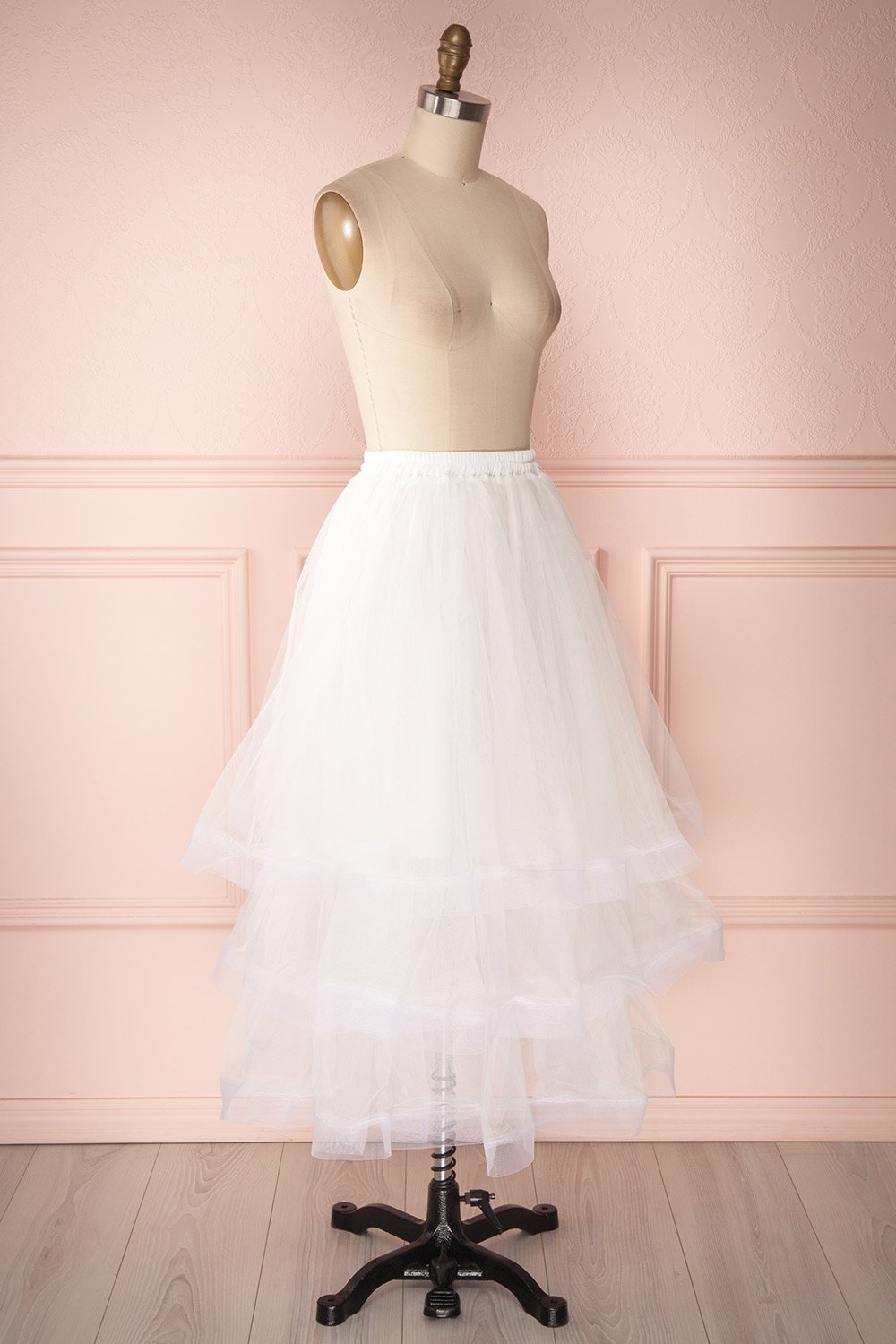 Aminthe White Layered Tulle Bridal Skirt | Boudoir 1861 4