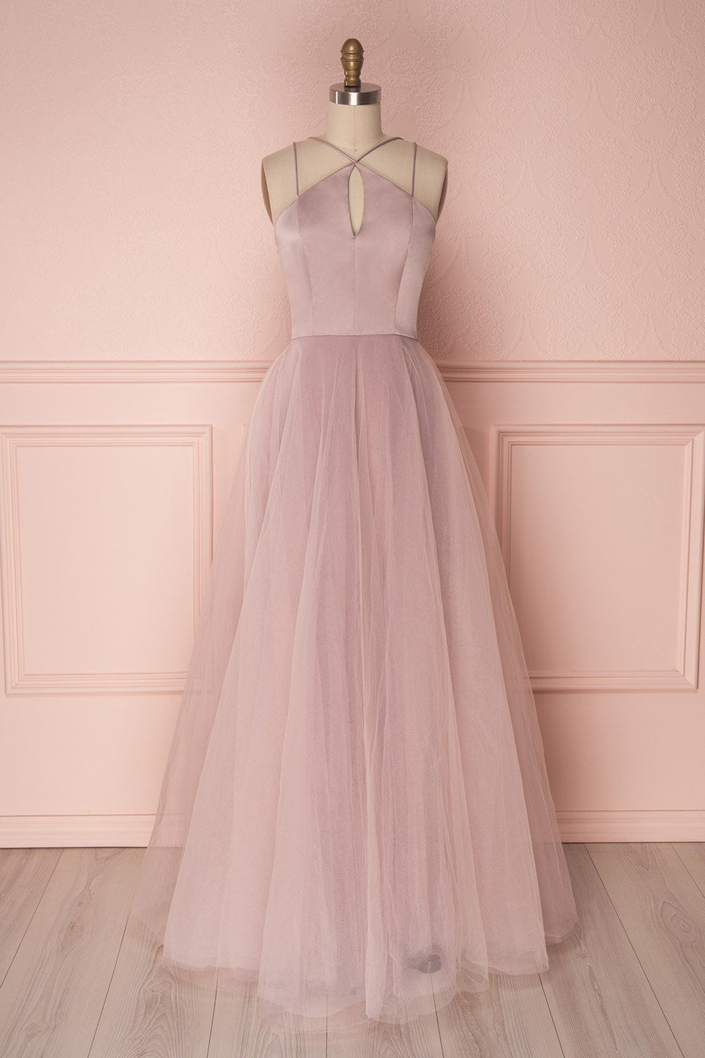 Anahis Day Lilac Tulle & Silk Maxi A-Line Dress | Boudoir 1861
