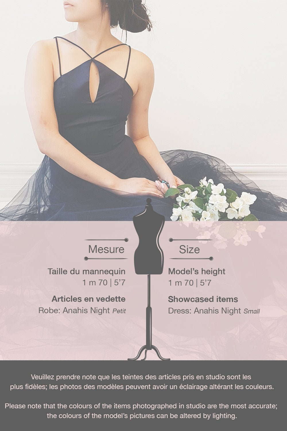 Anahis Night Navy Blue Tulle & Silk Maxi A-Line Dress | Boudoir 1861 10