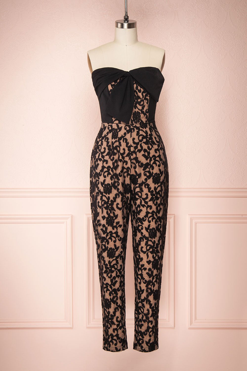 Ananke Black & Beige Bustier Jumpsuit | Boutique 1861